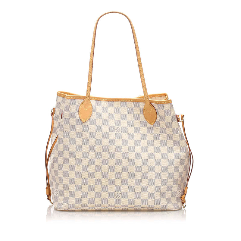 LOUIS VUITTON Catogram Neverfull MM Canvas Tote Shoulder Bag