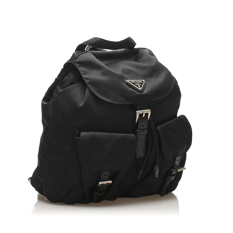 Tessuto Drawstring Backpack Black SHW