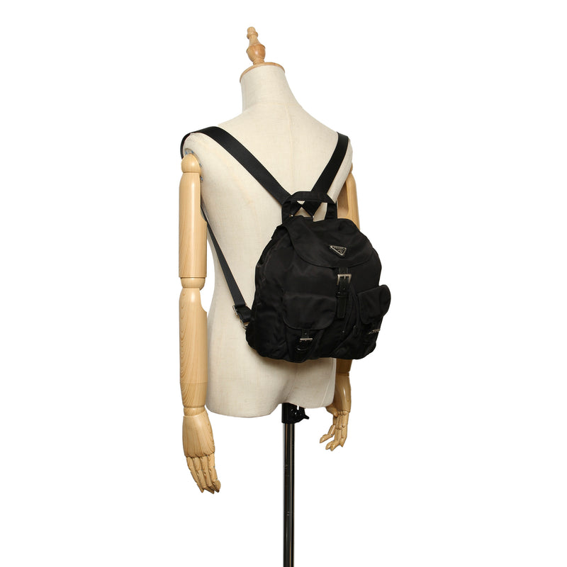 Tessuto Drawstring Backpack Black SHW