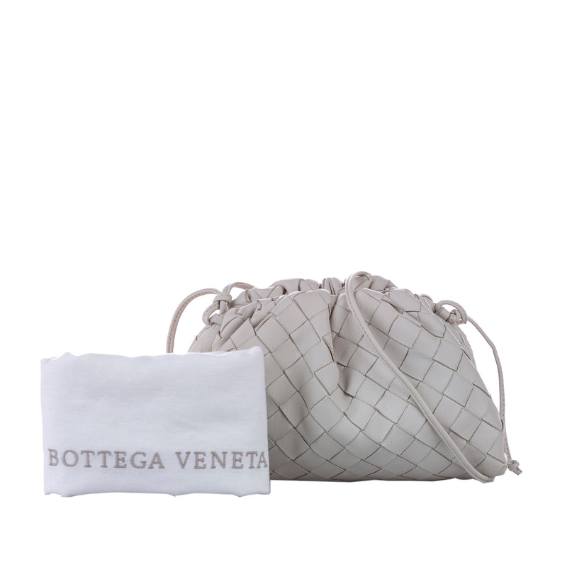 The Mini Pouch 20 Intrecciato Leather Crossbody bag White