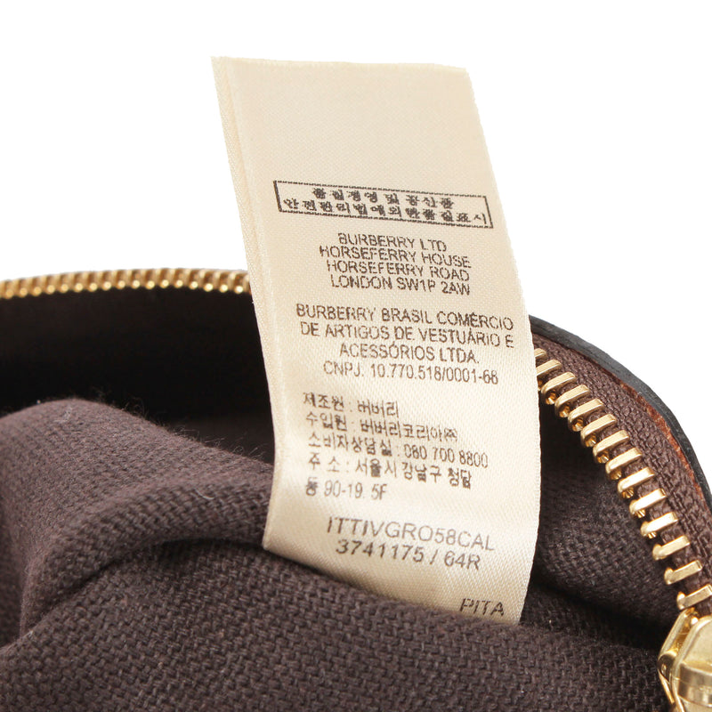 Haymarket Check Canterbury Coated Canvas Tote Bag Brown