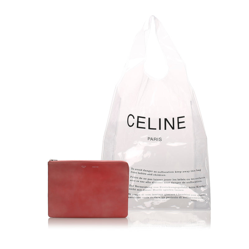 Celine 2018 PVC Shopping Bag with Solo Pouch Red