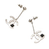 CC Chain Drop Earrings Silver