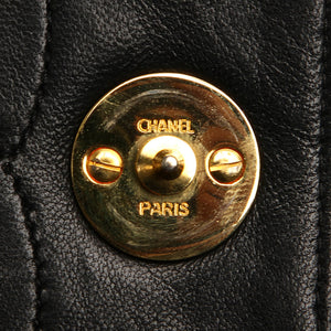 CC Timeless Lambskin Leather Flap Bag Black