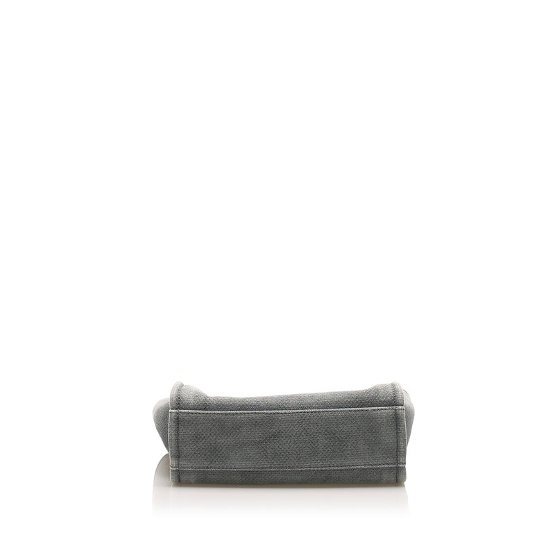 Chanel Deauville Canvas Tote Bag Gray