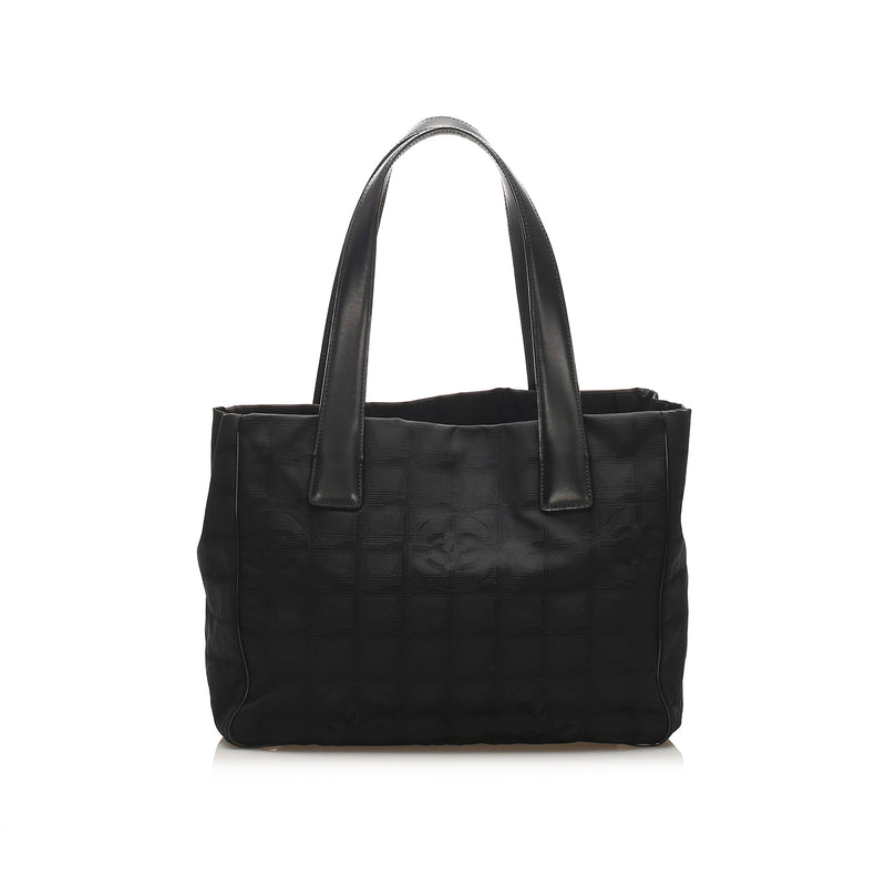 Chanel New Travel Line Canvas Tote Bag Black