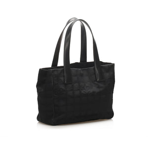 Chanel New Travel Line Canvas Tote Bag Black