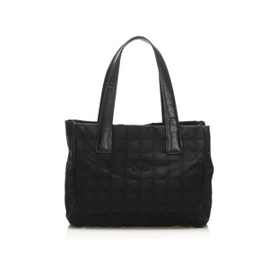 Chanel New Travel Line Canvas Tote Bag Black