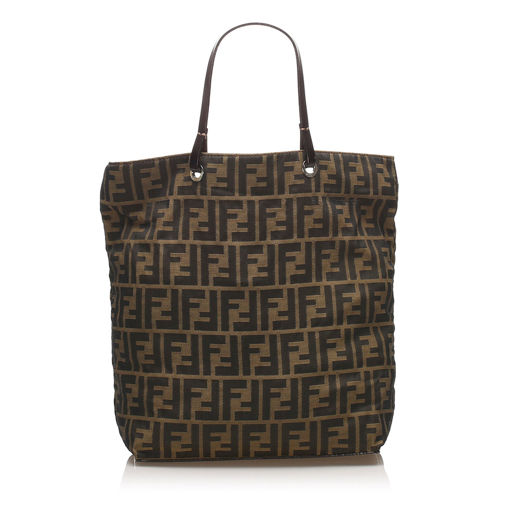 Fendi Zucca Canvas Tote Bag Brown