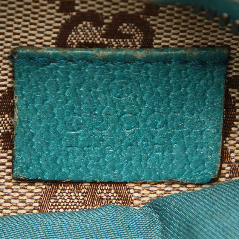 GG Canvas Belt Bag Beige and Blue SHW