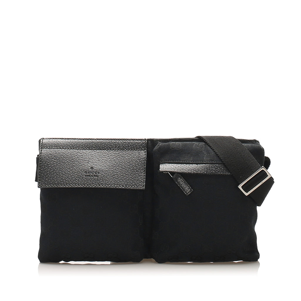 GG Canvas Belt Bag Black SHW