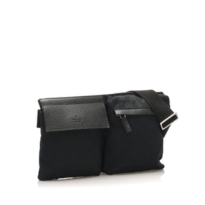 GG Canvas Belt Bag Black SHW