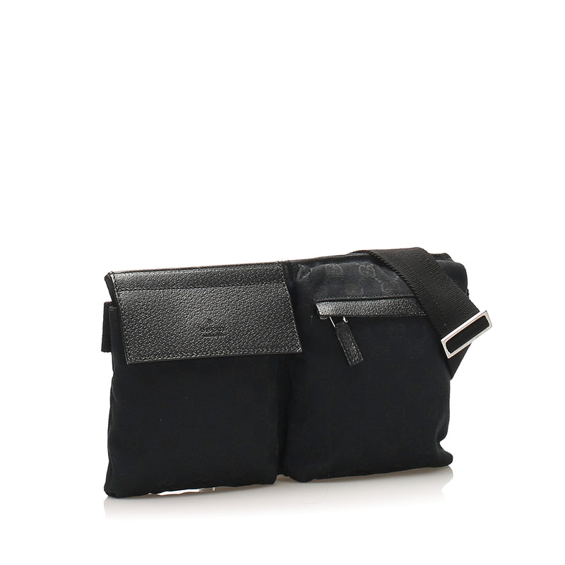 GG Canvas Belt Bag Black SHW