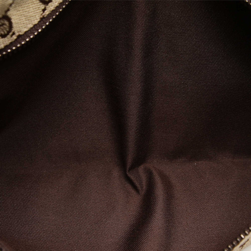 GG Canvas Belt Bag Beige and Dark Brown SHW