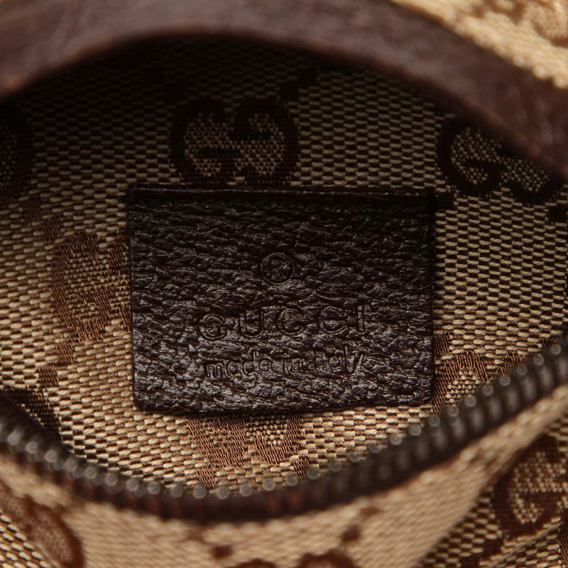 GG Canvas Belt Bag Beige and Dark Brown SHW