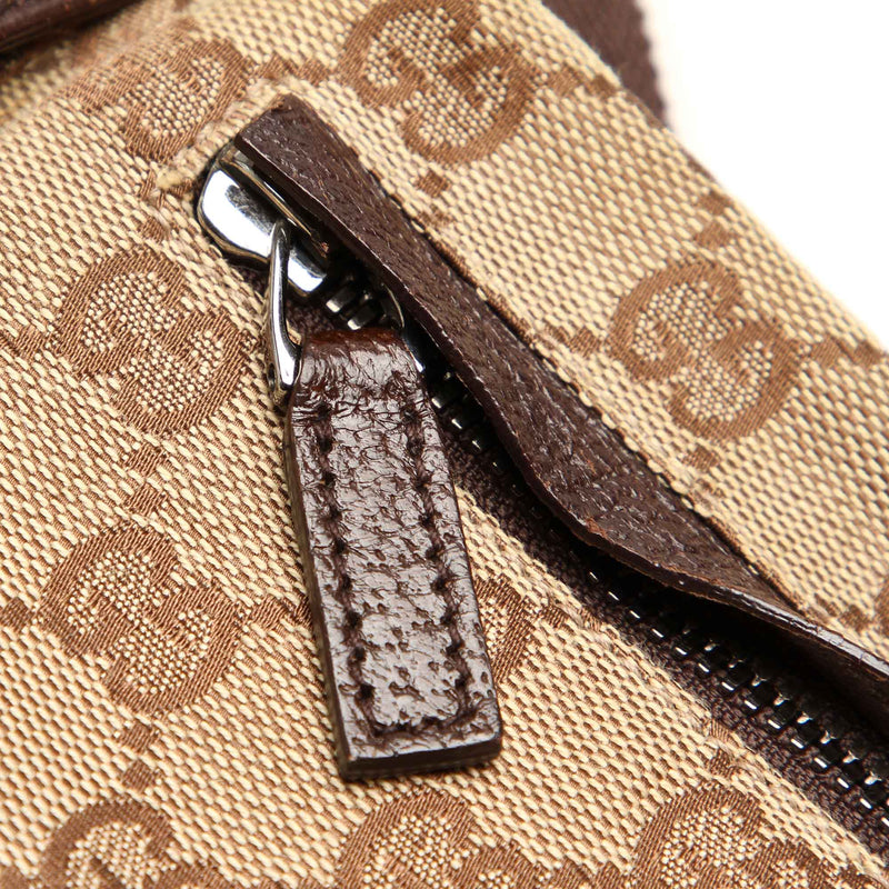 GG Canvas Belt Bag Beige and Dark Brown SHW