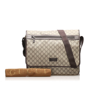 Gucci GG Supreme Crossbody Bag Brown
