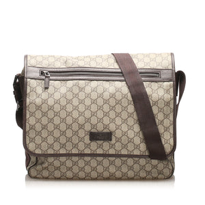 Gucci GG Supreme Crossbody Bag Brown