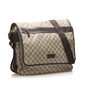 Gucci GG Supreme Crossbody Bag Brown