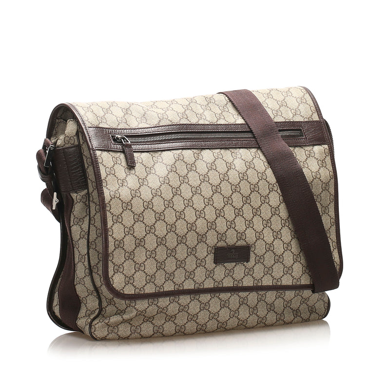 Gucci GG Supreme Crossbody Bag Brown