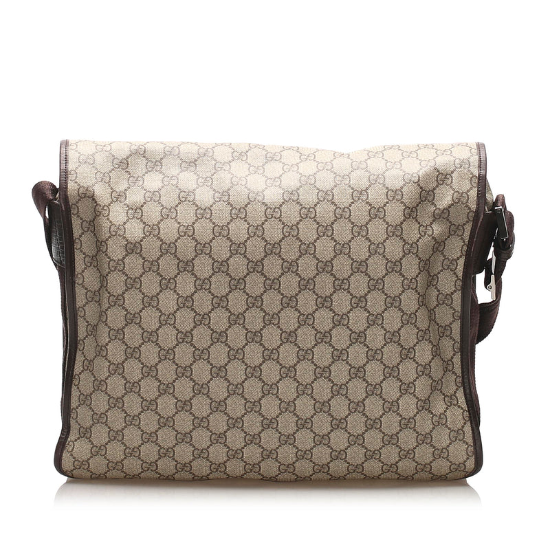 Gucci GG Supreme Crossbody Bag Brown