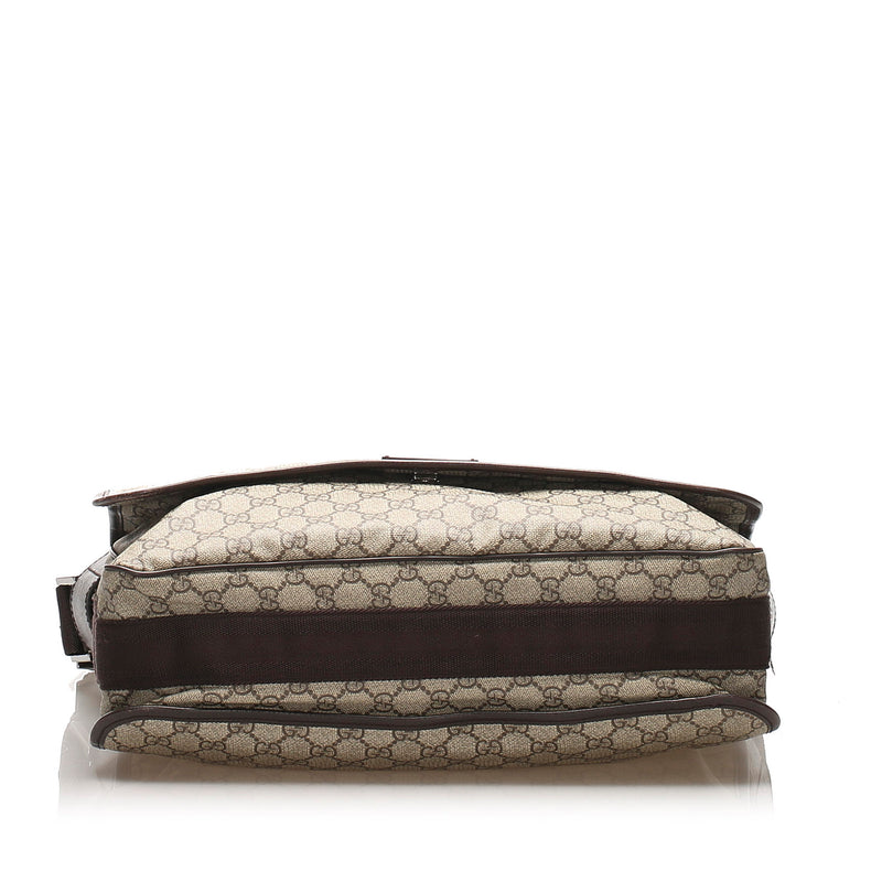 Gucci GG Supreme Crossbody Bag Brown