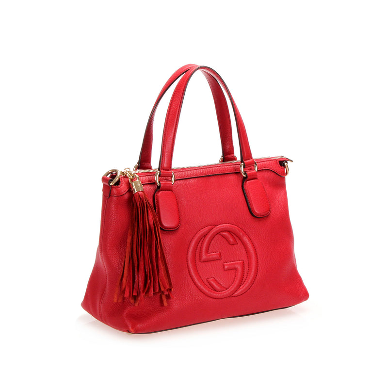 Soho Working Leather Satchel Red - Bag Religion