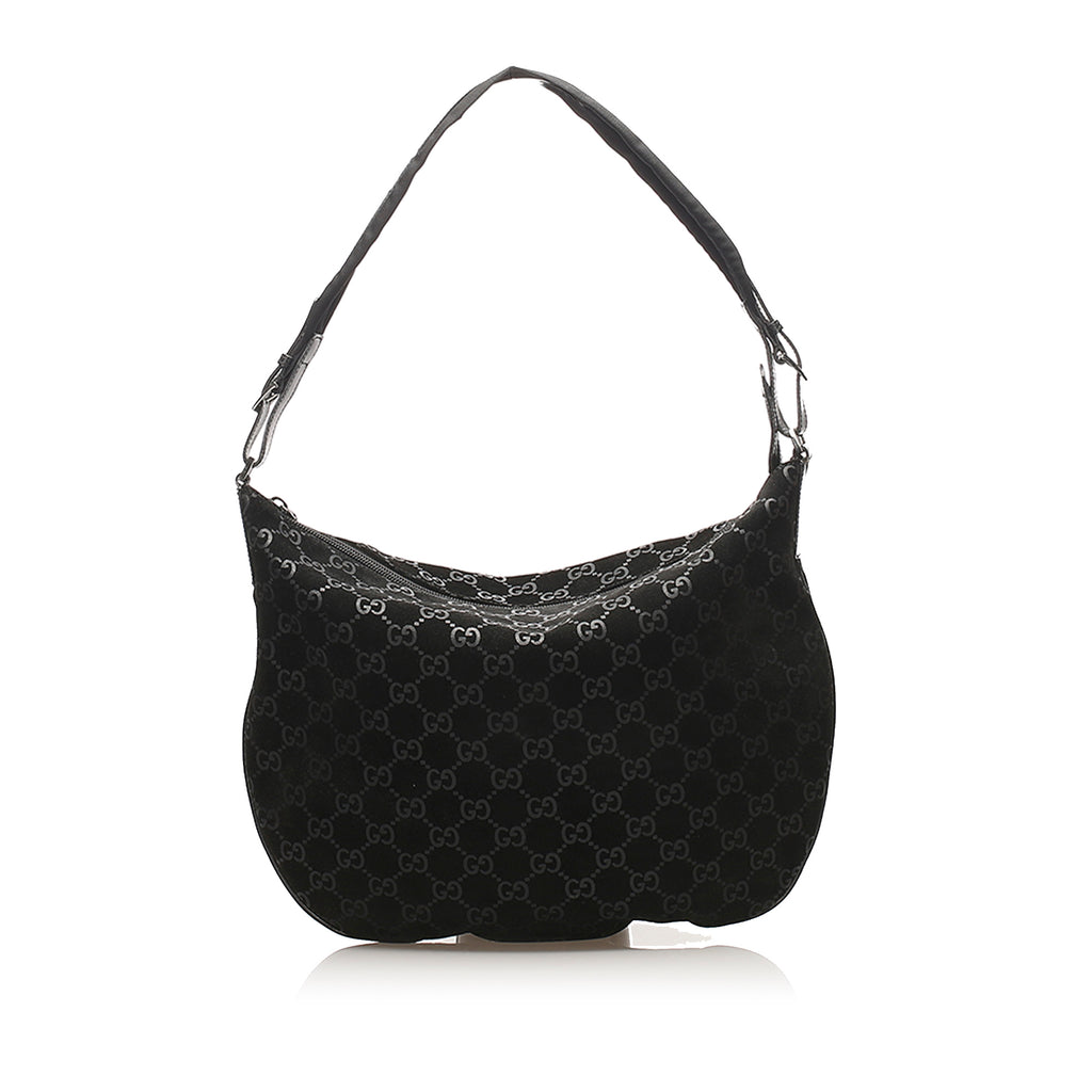 GG Canvas Shoulder Bag Black