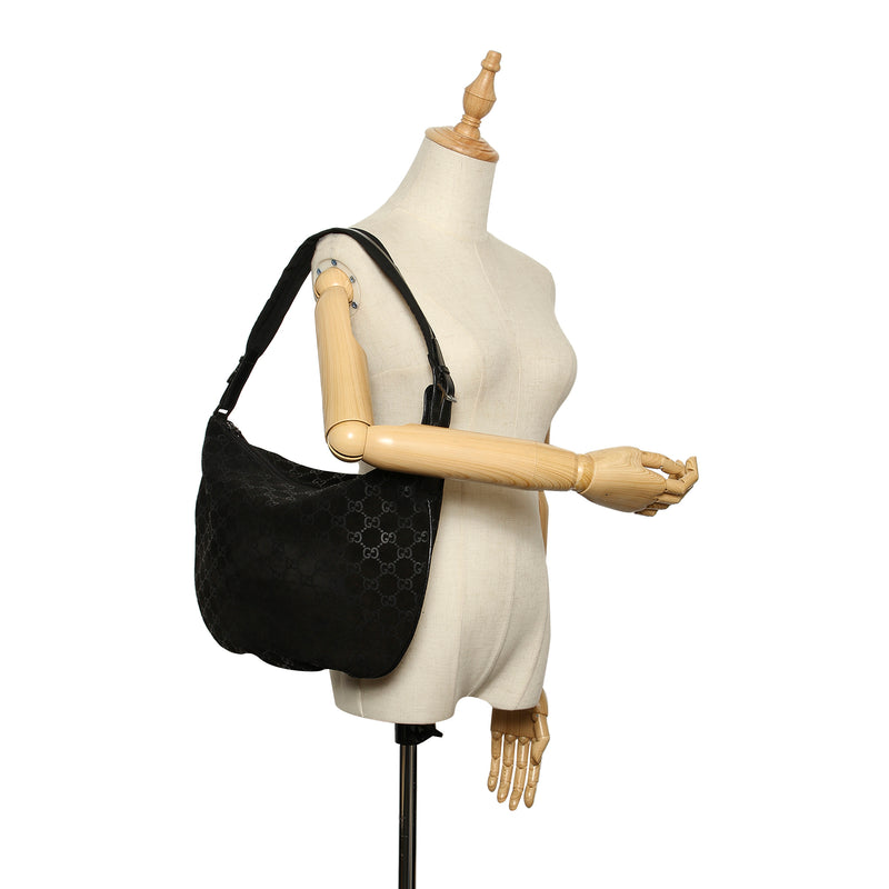 GG Canvas Shoulder Bag Black