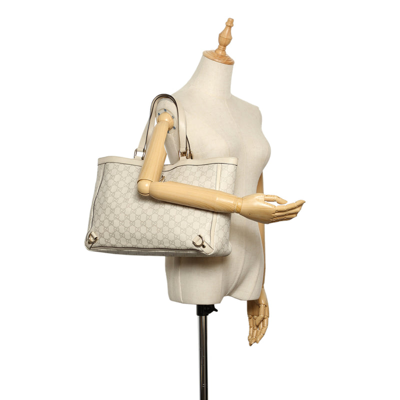 Gucci Guccissima Abbey D-Ring Tote Bag White