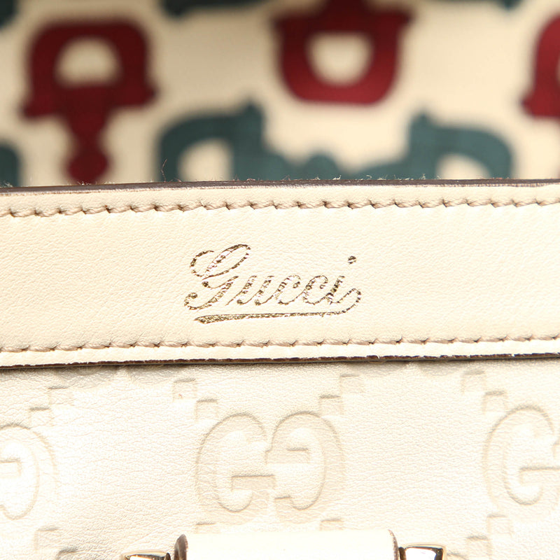 Gucci Guccissima Abbey D-Ring Tote Bag White