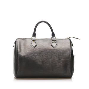 Black Epi Leather Speedy 30 Bag
