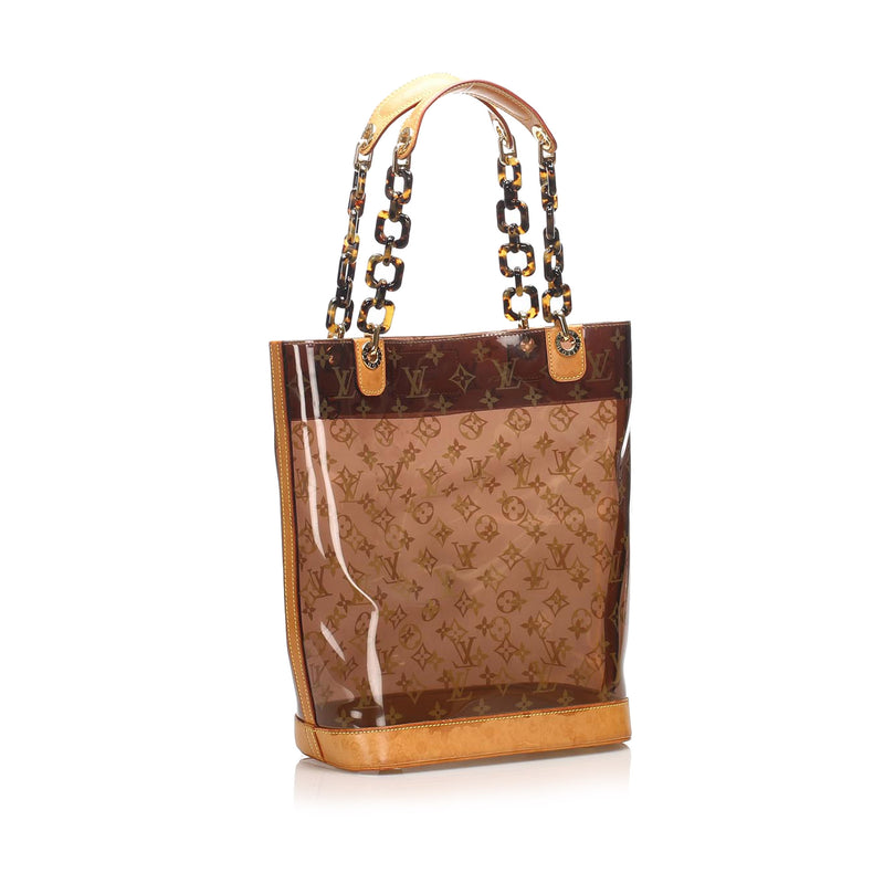 Louis Vuitton Monogram Cabas Sac Ambre PM Brown Leather Plastic ref.99944 -  Joli Closet