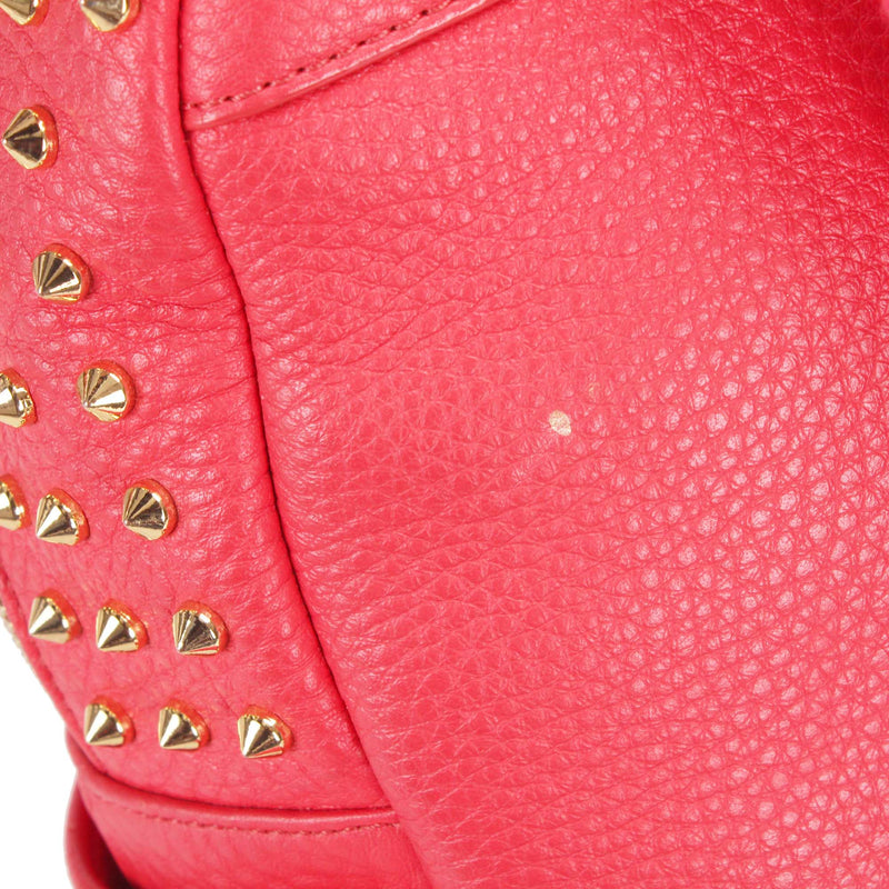 Stark Special Studded Leather Backpack Red