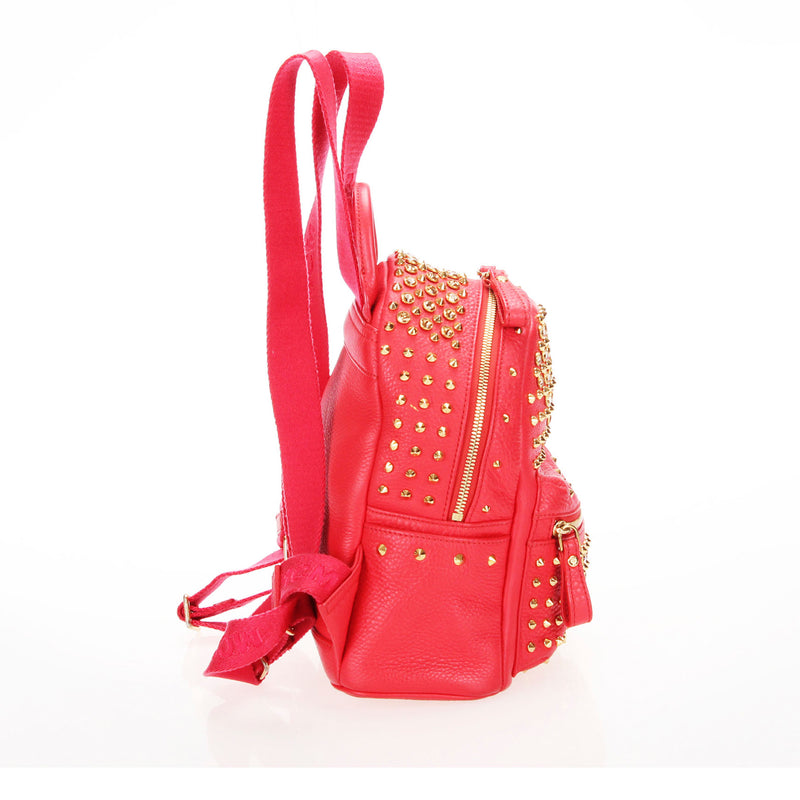 Stark Special Studded Leather Backpack Red