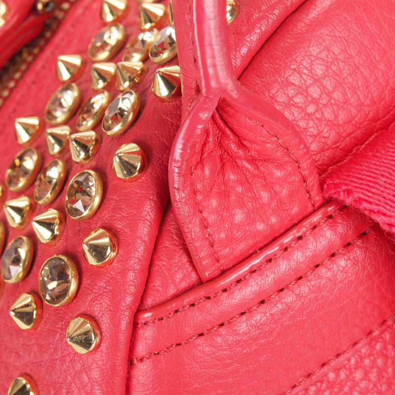 Stark Special Studded Leather Backpack Red