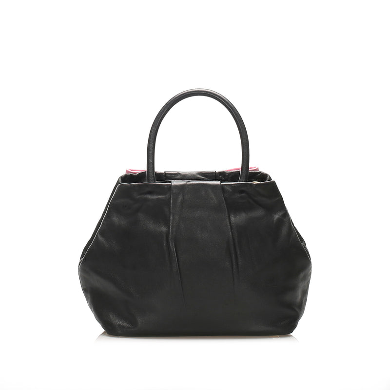 Prada Fiocco Bow Satchel Black