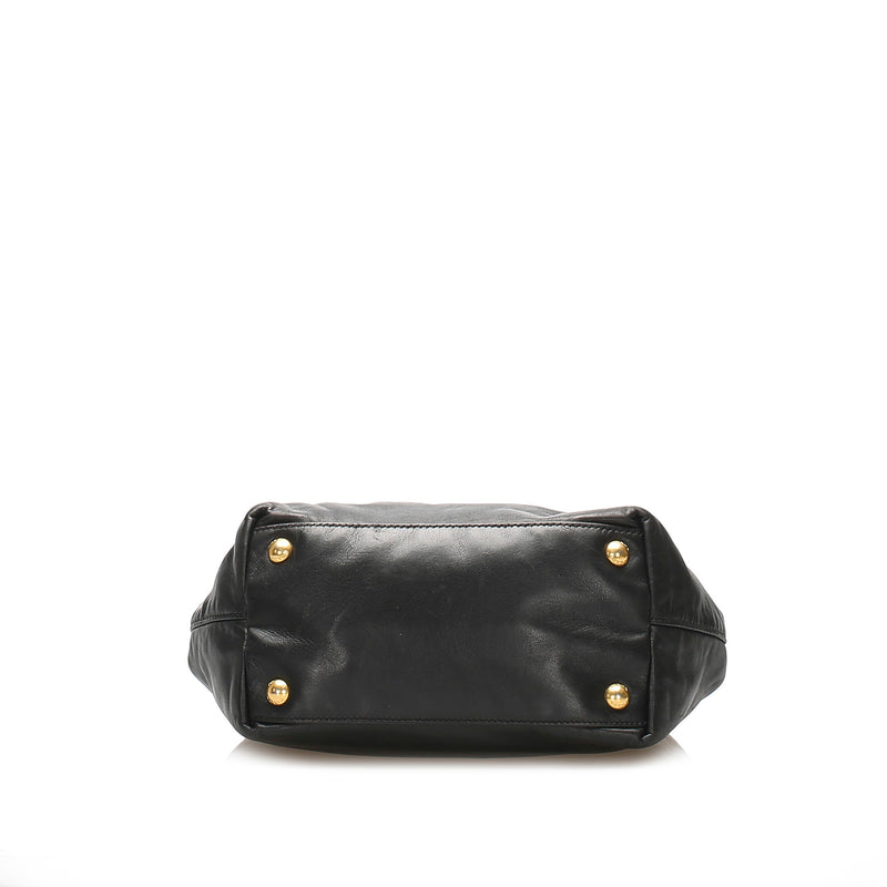 Prada Fiocco Bow Satchel Black