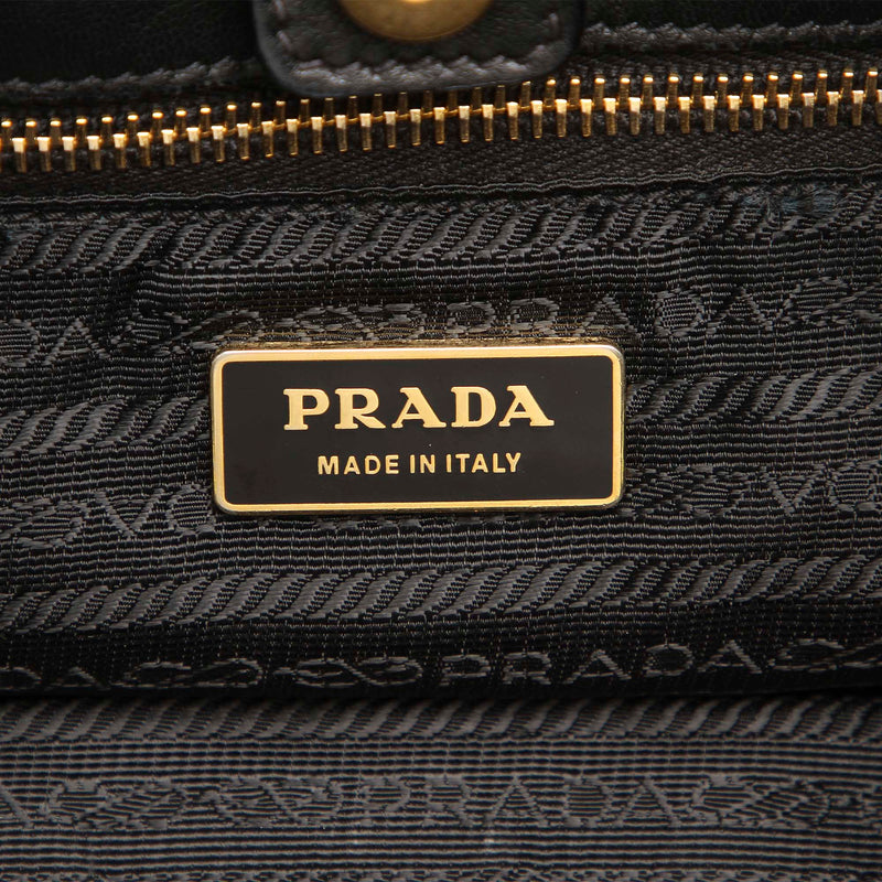 Prada Fiocco Bow Satchel Black