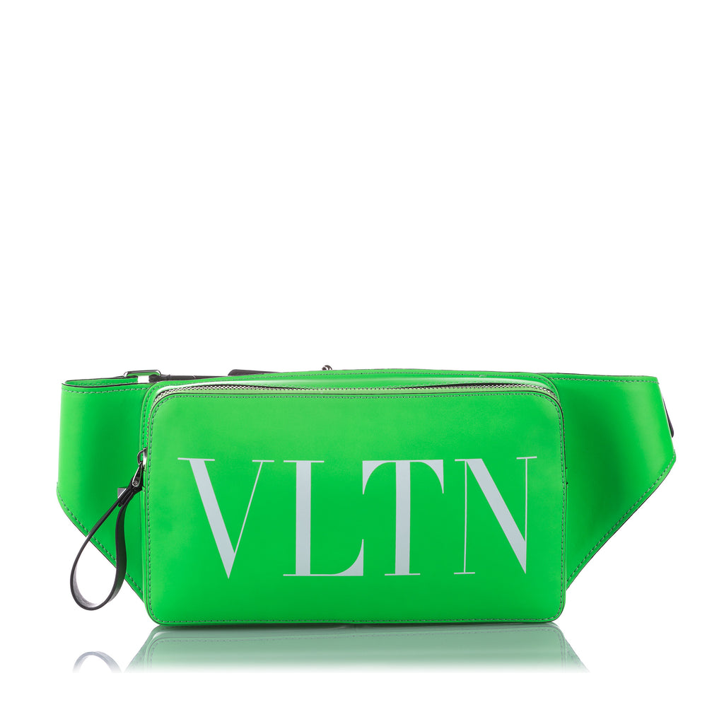 VLTN Leather Belt Bag Green - Bag Religion