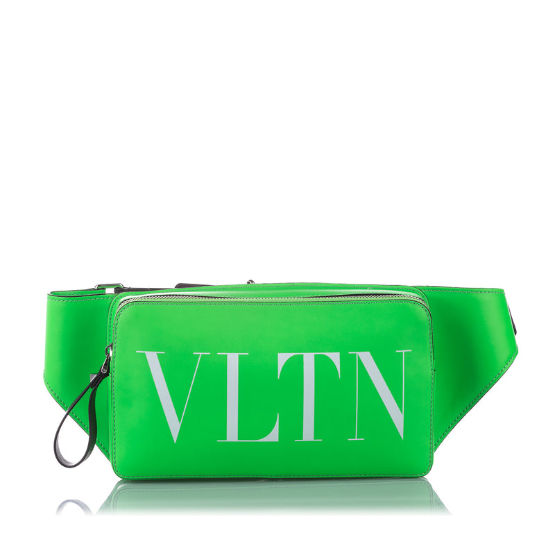 VLTN Leather Belt Bag Green - Bag Religion