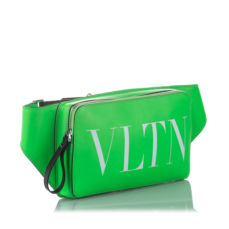 VLTN Leather Belt Bag Green - Bag Religion