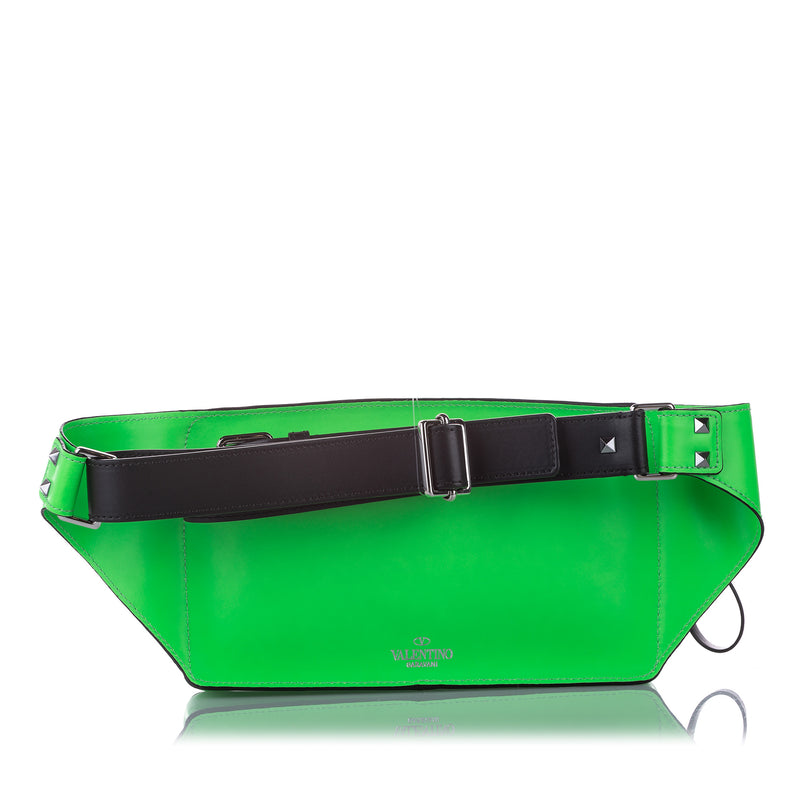 VLTN Leather Belt Bag Green - Bag Religion