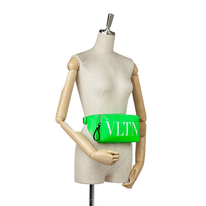 VLTN Leather Belt Bag Green - Bag Religion