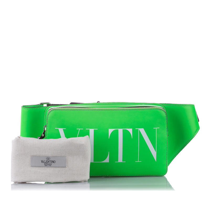 VLTN Leather Belt Bag Green - Bag Religion