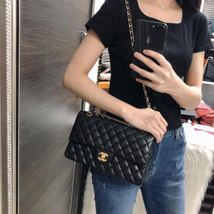 Classic Double Flap M/L Lambskin with GHW