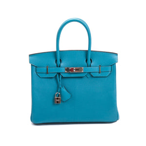Birkin 30 Turquoise in Chèvre Leather PHW