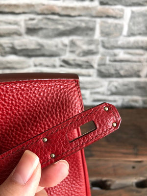 Birkin 35 Rouge Garance Togo K-Stamp with Palladium HDW