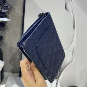 Caviar Wallet on Chain Navy Blue SHW