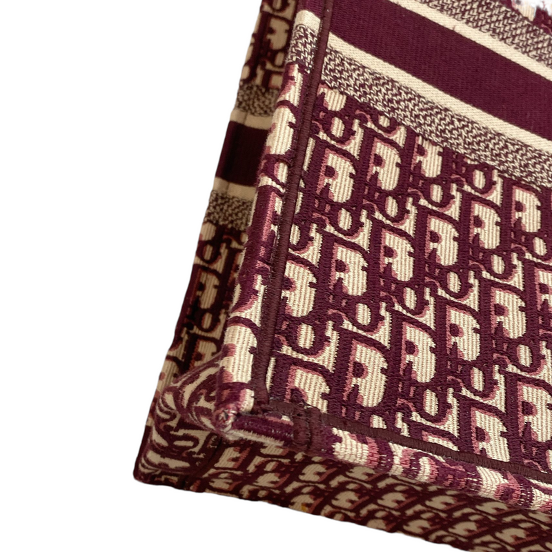 Oblique Large Book Tote Burgundy